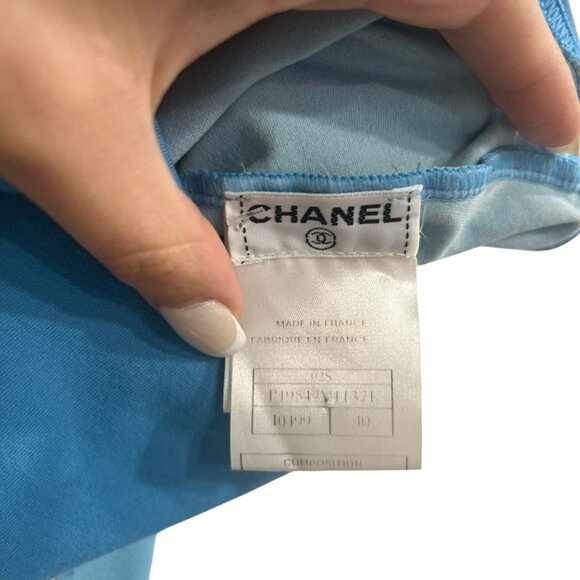 CHANEL 2002 Blue Ocean Surf Cruise One-Piece Swimsuit size IT 40/4 - Picture 5 of 10